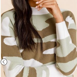 Camo pullover sweater